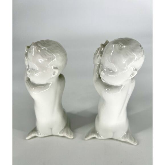 2 Bing & Grondahl B & G Copenhagen #2264 Mermaid Child Conch Shell 4.5" Figurine - Picture 2 of 7